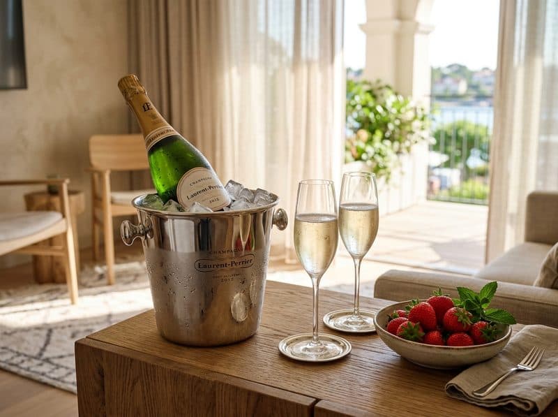 Chilled Champagne & Swedish Strawberries